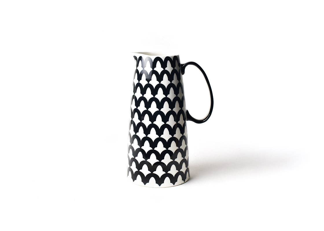 Black Arabesque Pedestal Pitcher