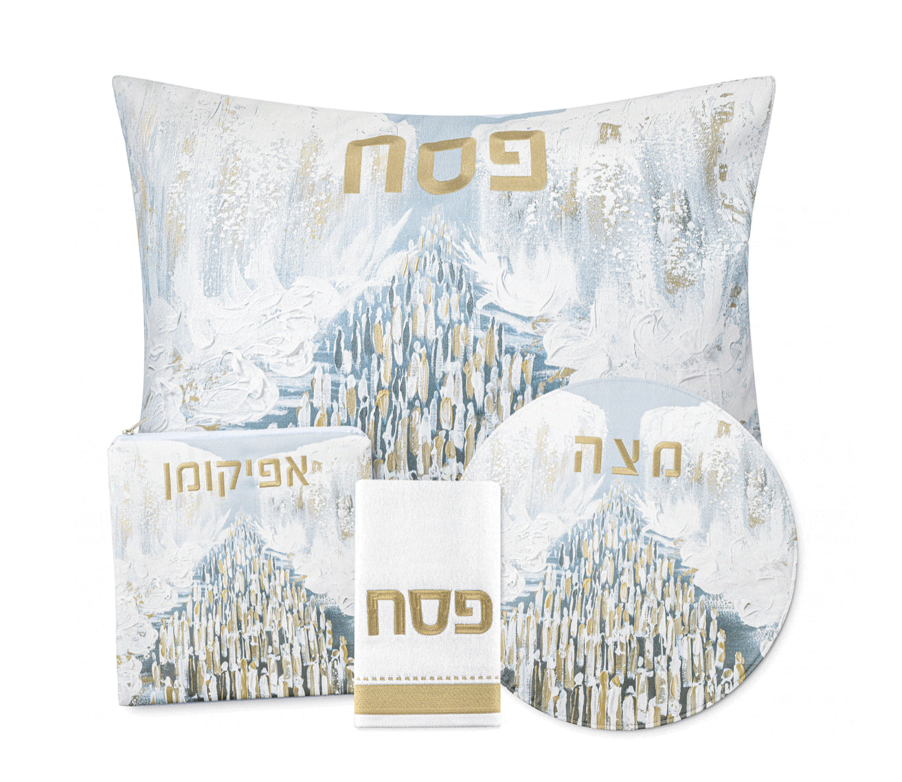 Painted Pesach Set - Split of Sea Gold