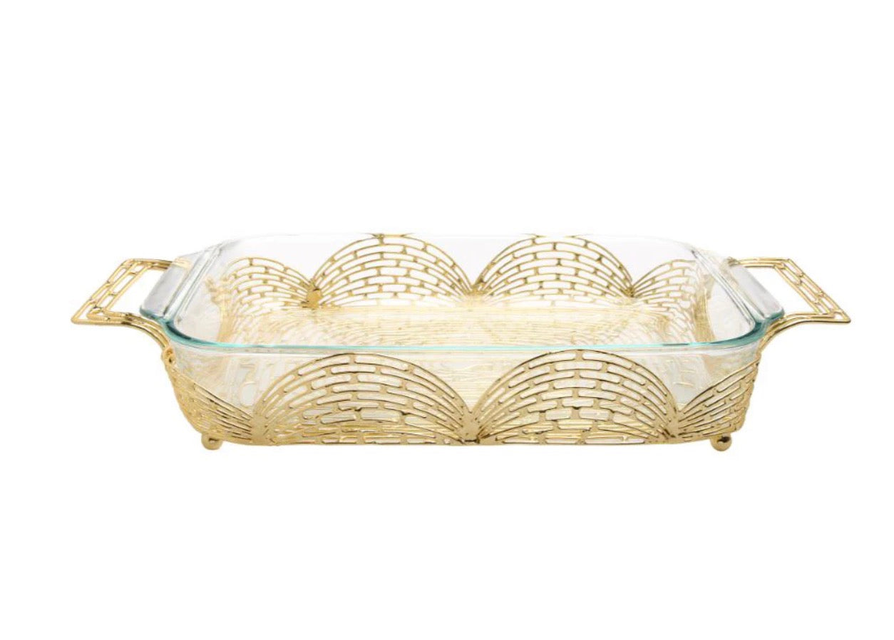 Gold Lace Pyrex Holder