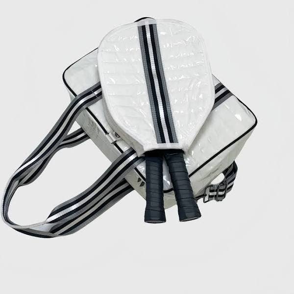 Puffer Style Pickleball Carry Bag Case White/(Black)- sale