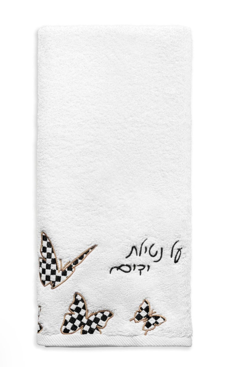 Onyx Butterfly Hand Towel