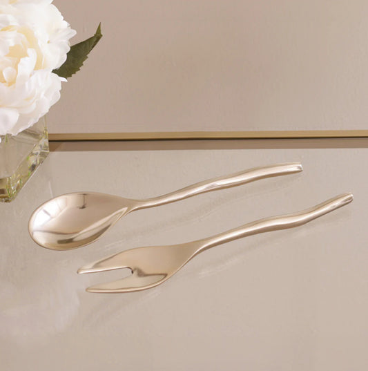 Beatriz Ball Modern Gold Salad Servers