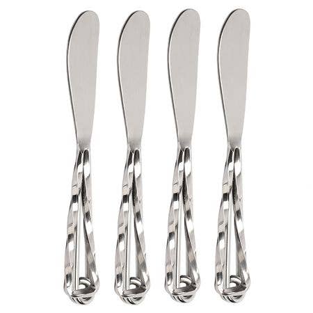 Twisted Stainless Steel Spreaders - Set of 4