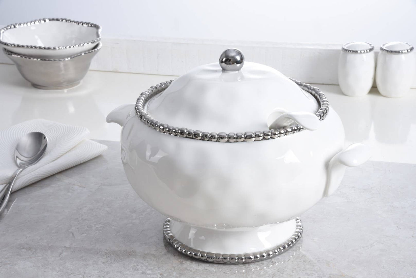 Soup Tureen & Spoon- sale