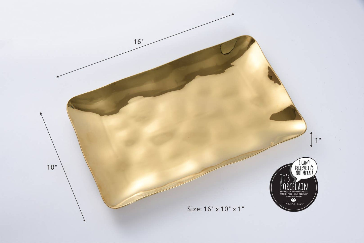 Rectangular Platter - Gold- clearance
