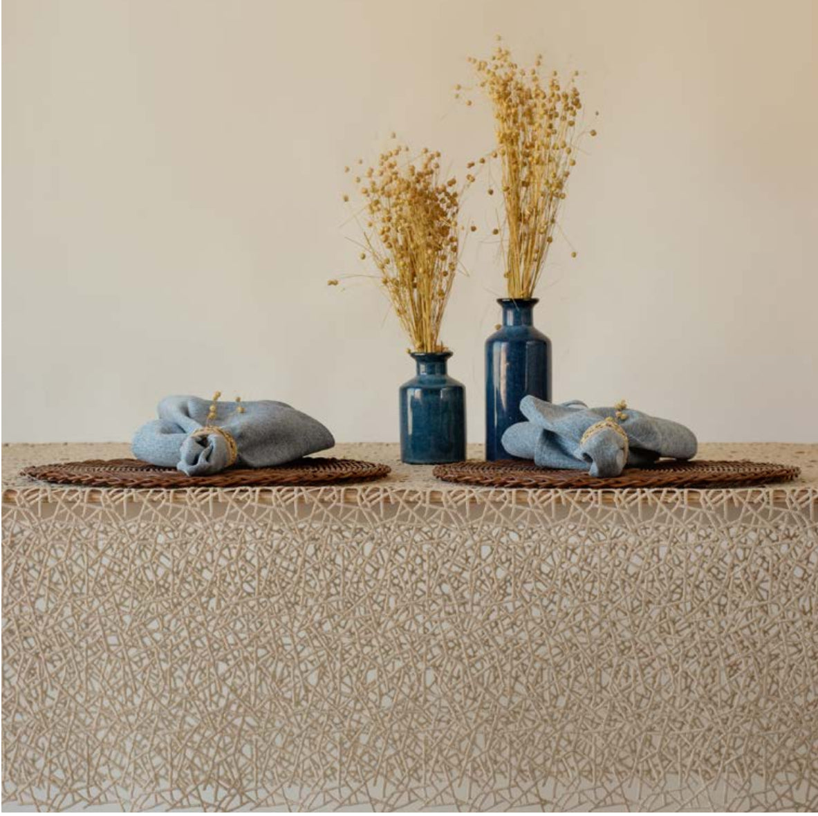 Ebony Beige or White Tablecloth- Custom Order