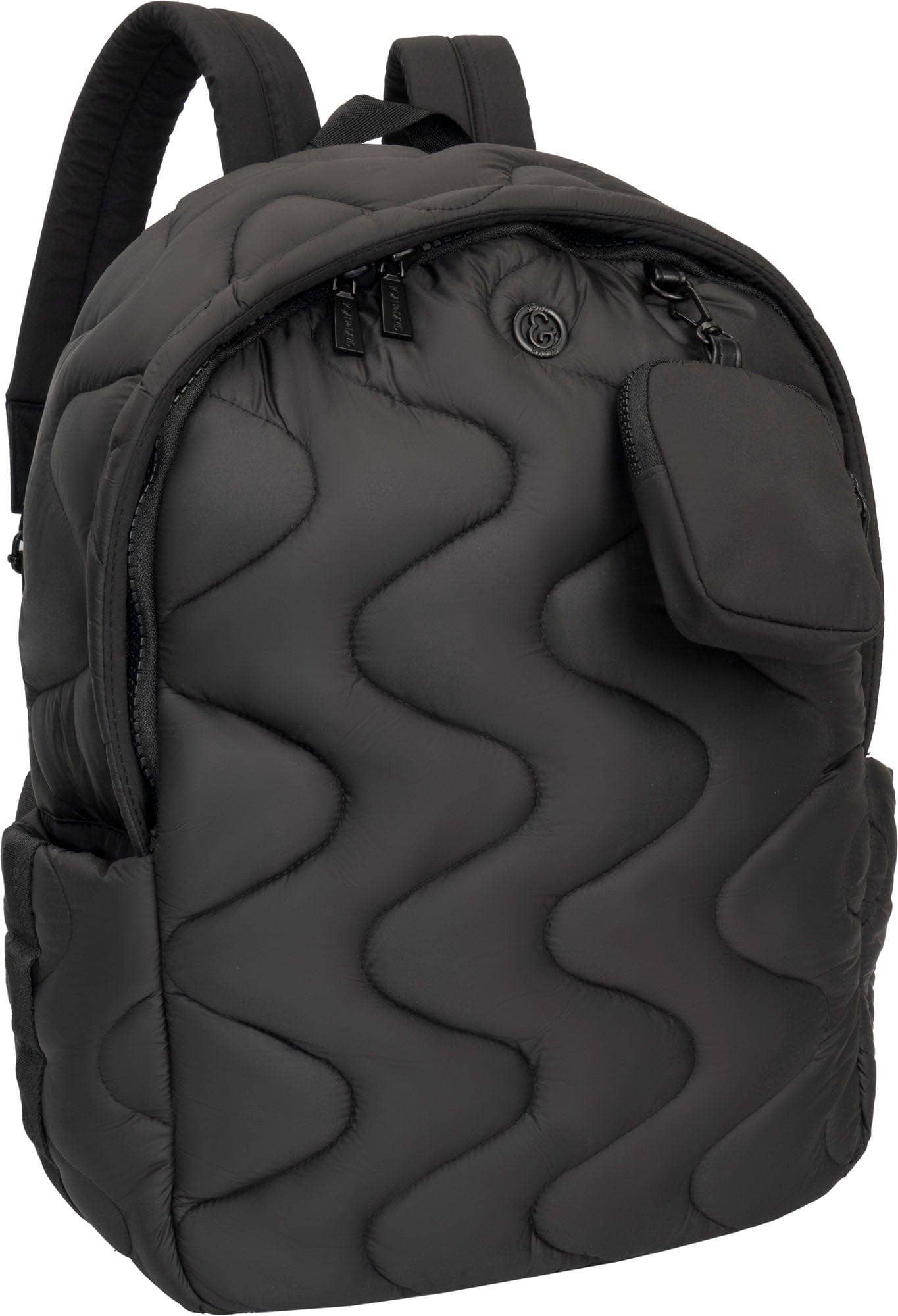 Joan & David Wave Quilted Puffer 18 Inch Workbook Backpack