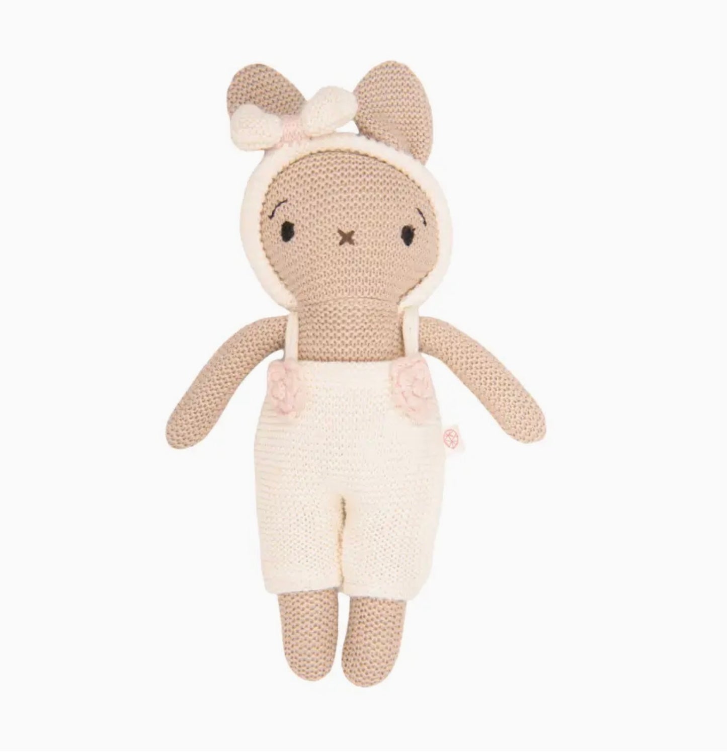 Cotton Knit Bunny Doll with bow headband