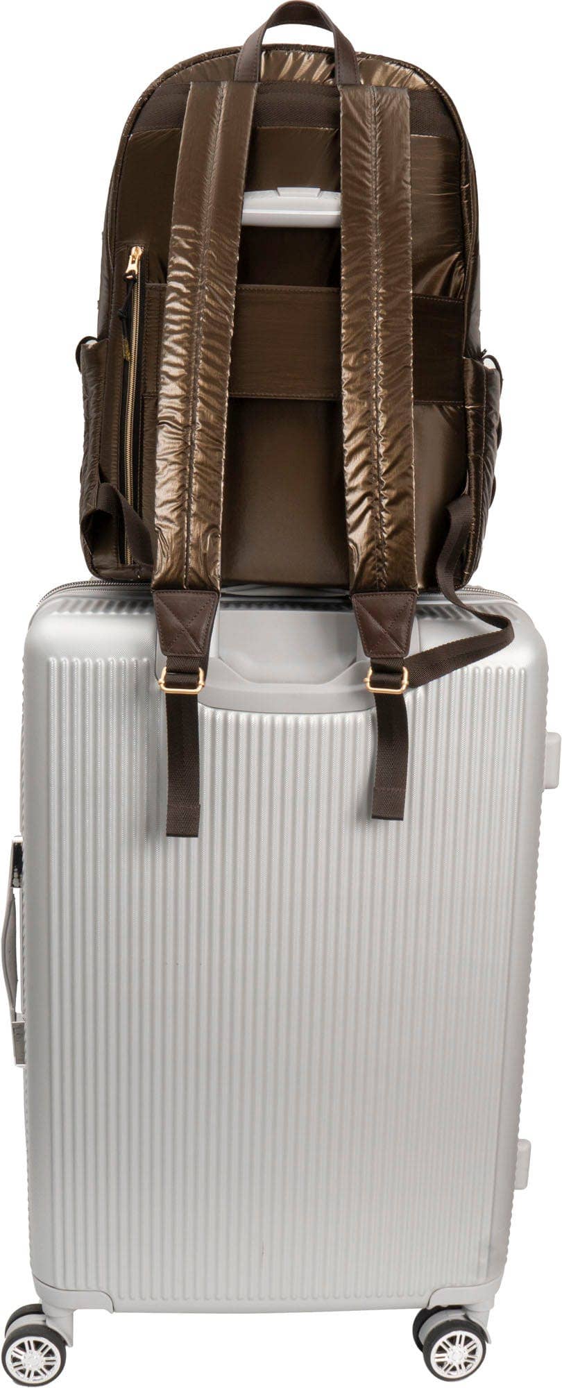 Quilted Metallic Workbook Backpack