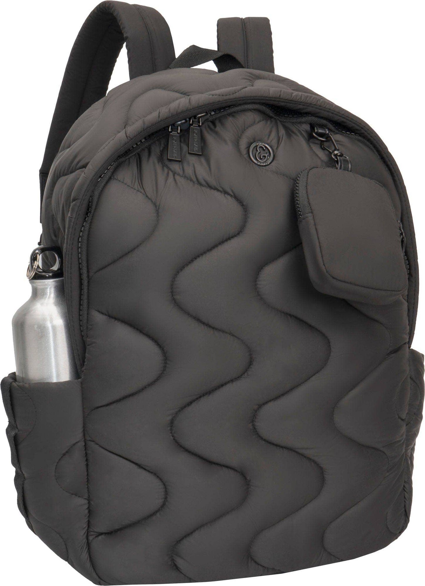 Joan & David Wave Quilted Puffer 18 Inch Workbook Backpack