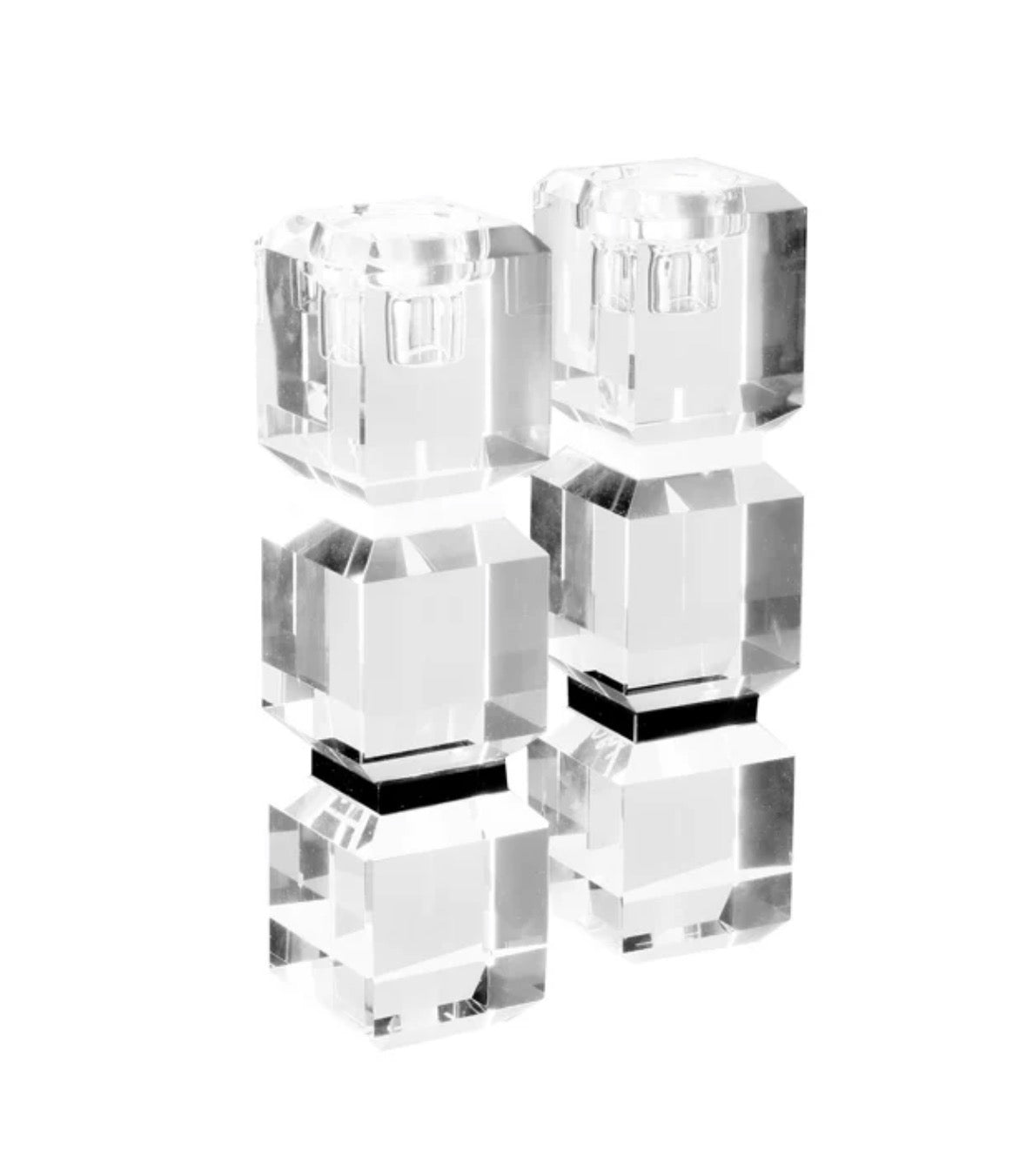 Ombre Crystal Cubed Candlesticks