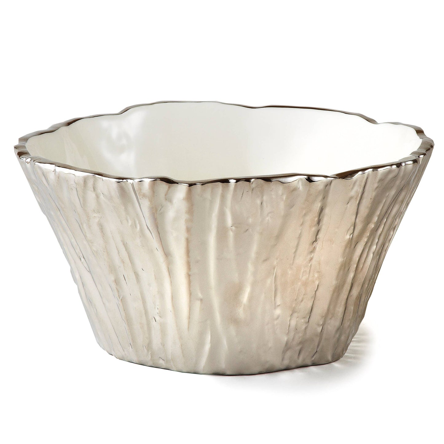 Silver Tree Bark Bowl, 8"