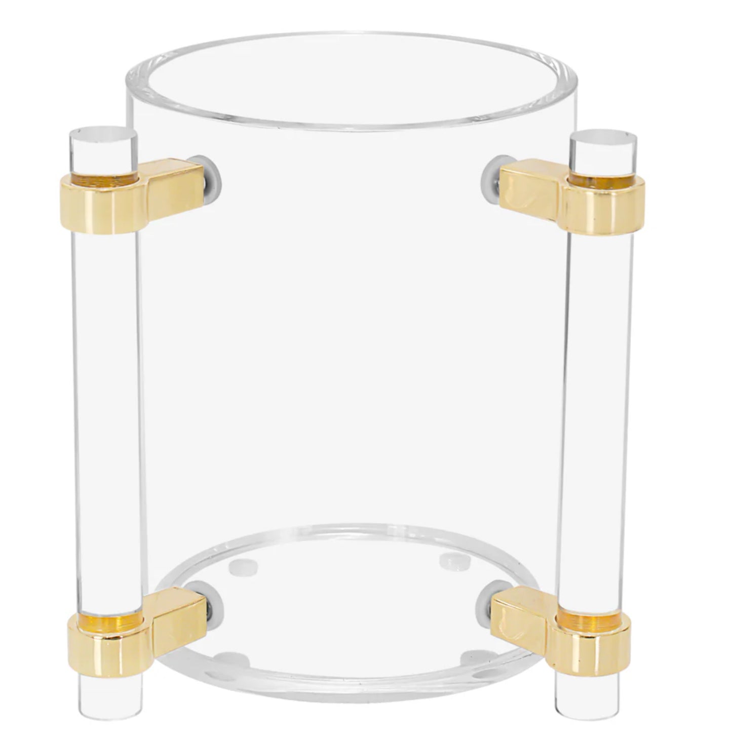 Clear Washing Cup with Gold Accents