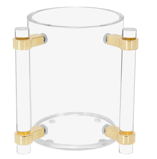 Clear Washing Cup with Gold Accents