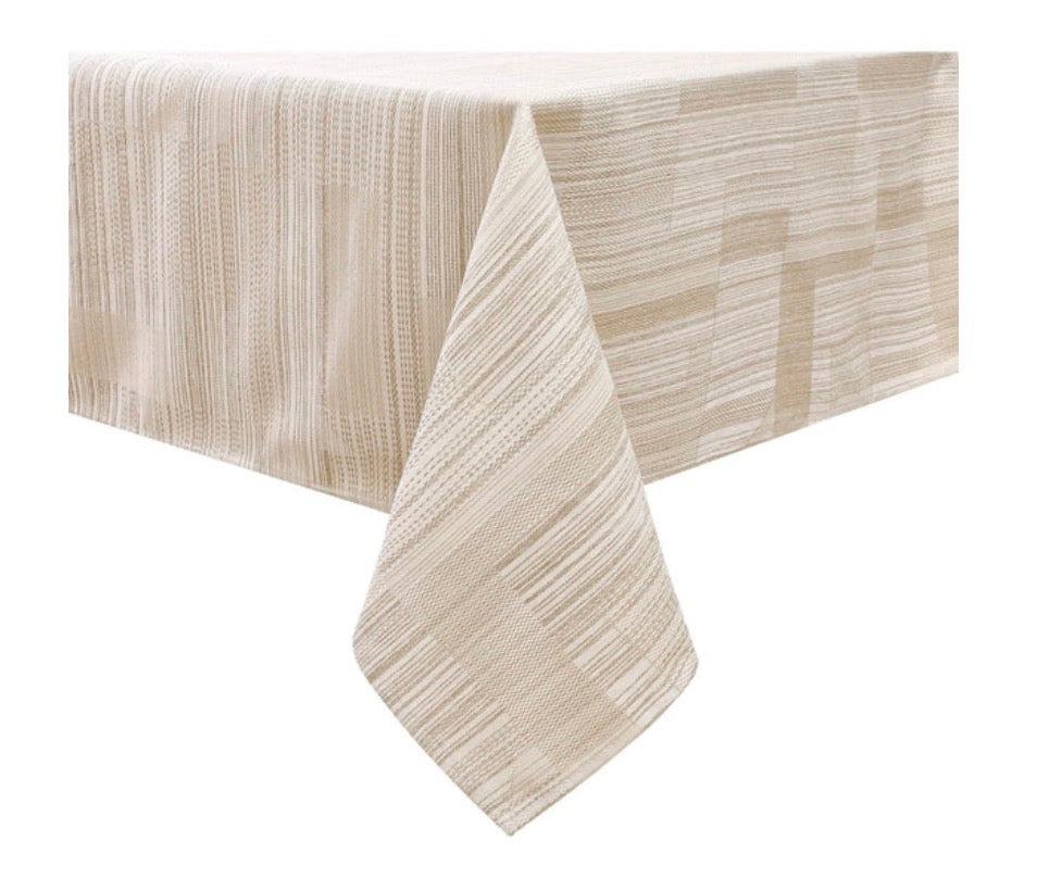 Jacquard Chenille Striped Tablecloth