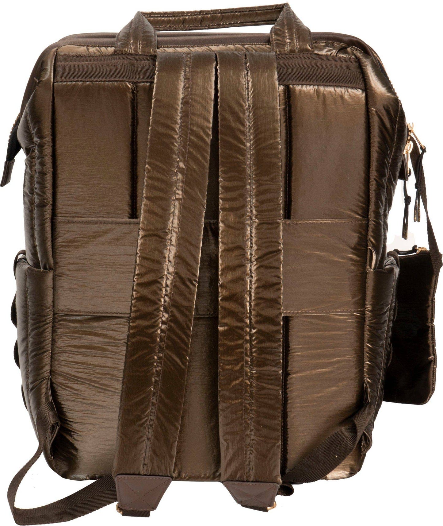 Vertical Metallic Puffer 18 Inch open mouth Workbook Backpack