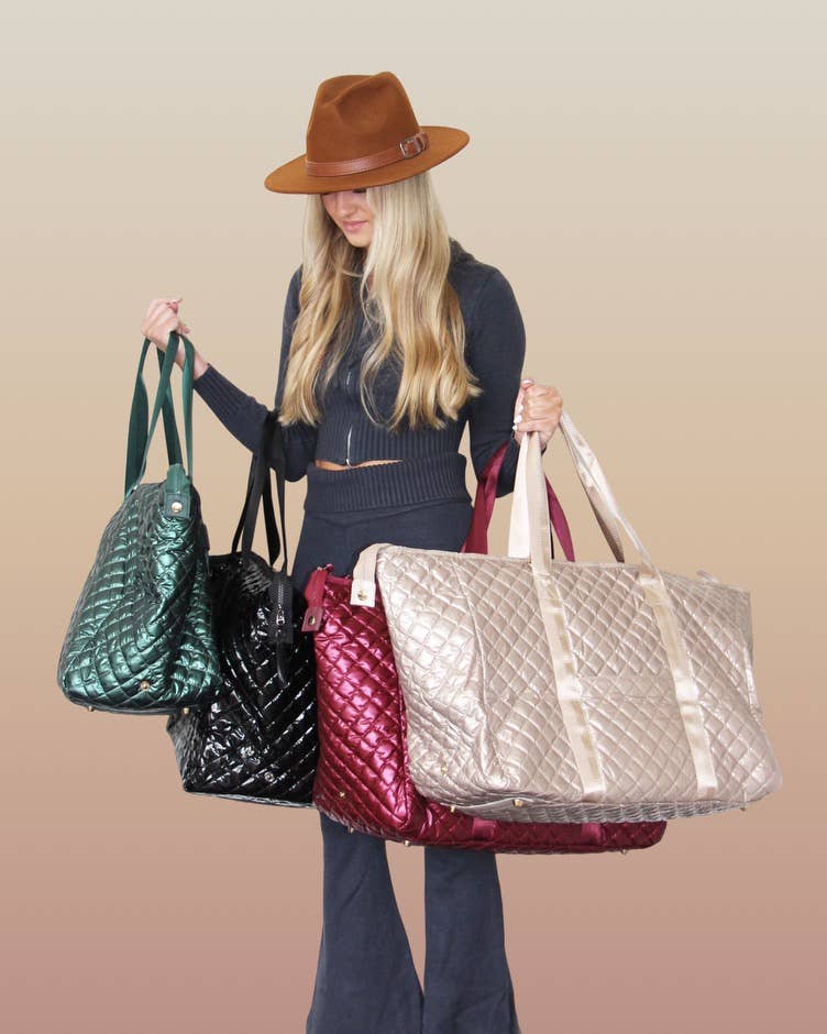Diamond Weekender Duffle Bag - Cabernet