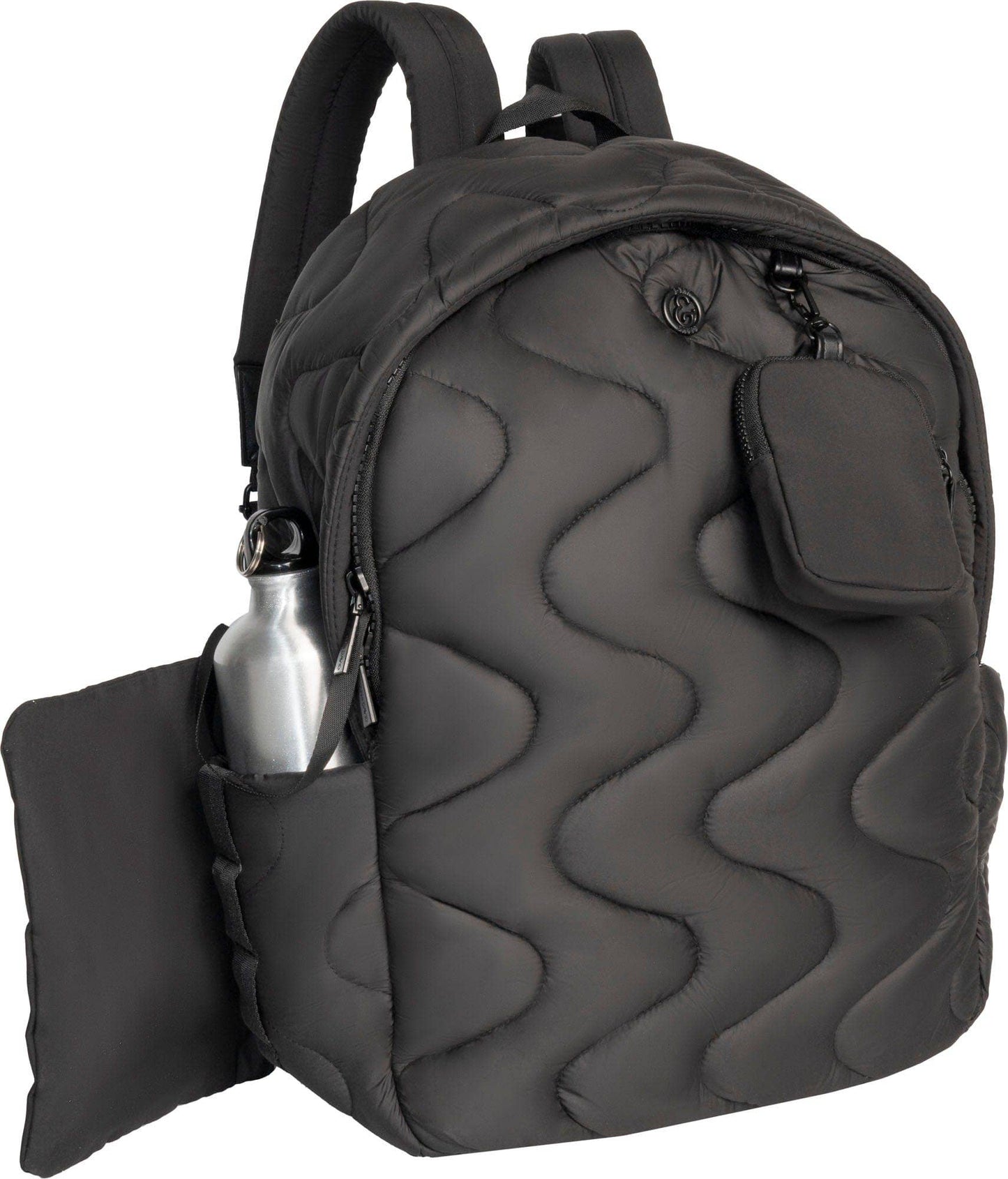 Joan & David Wave Quilted Puffer 18 Inch Workbook Backpack