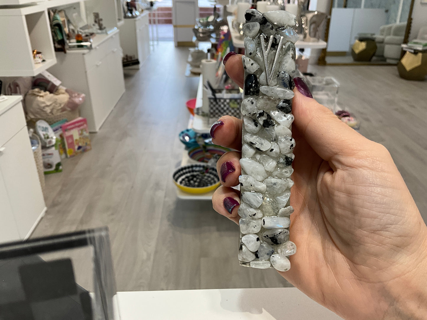 5” Mezuzah Case Energy Crystals