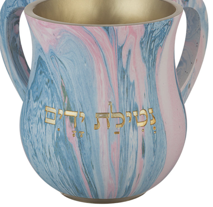 Blue Marble Polyresin Wash Cup