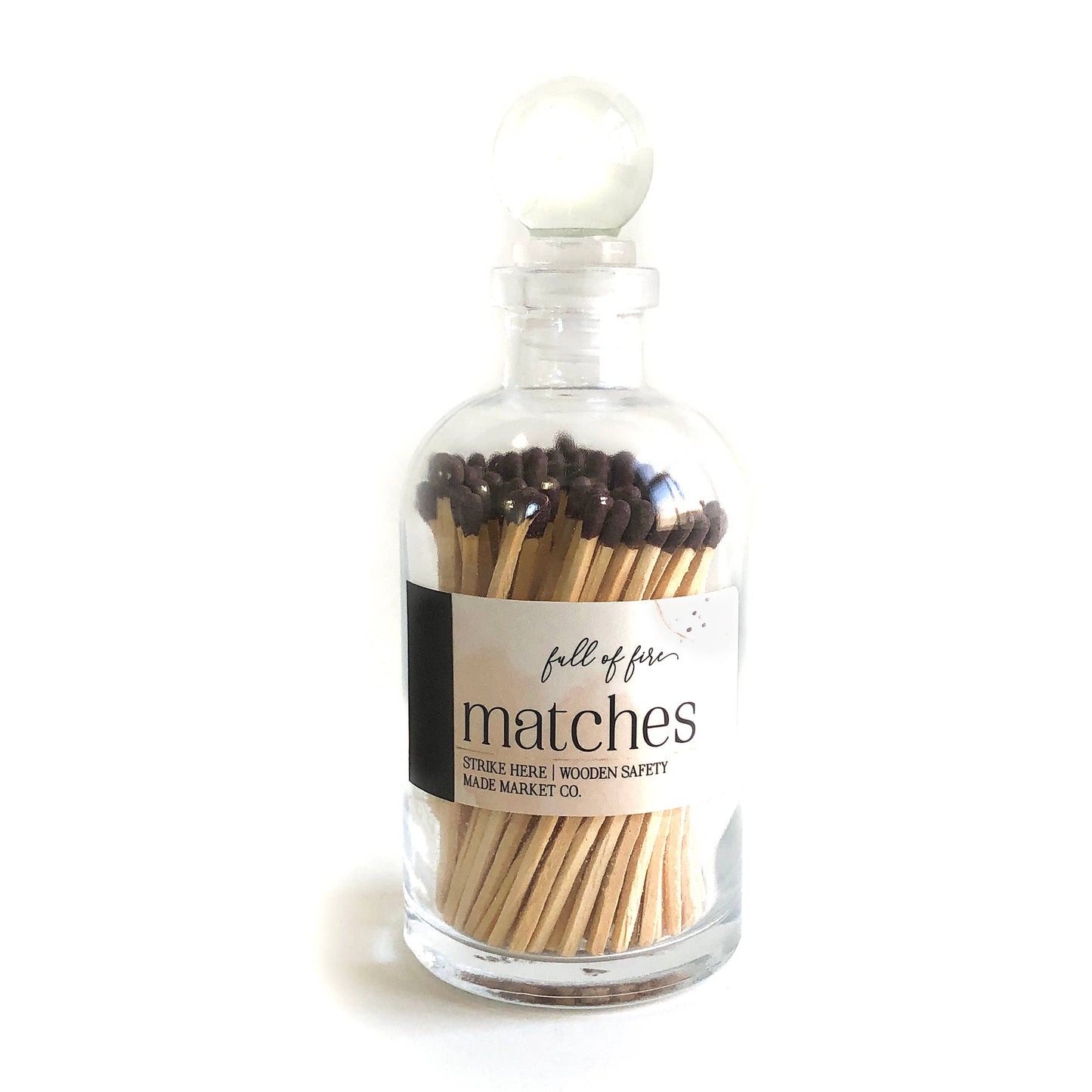 Glass Match Cloche w/ Striker