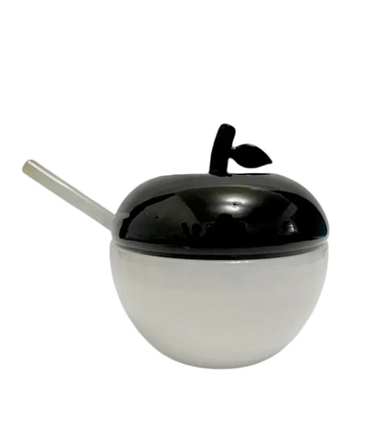 Petite Apple Glass Honey dish & Dauber