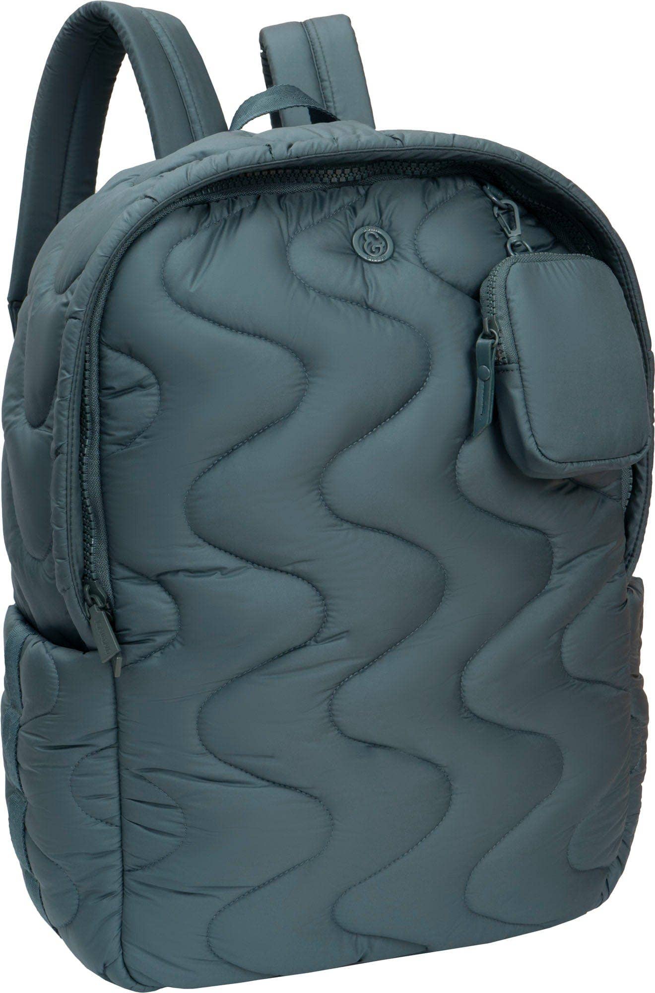 Joan & David Wave Quilted Puffer 18 Inch Workbook Backpack