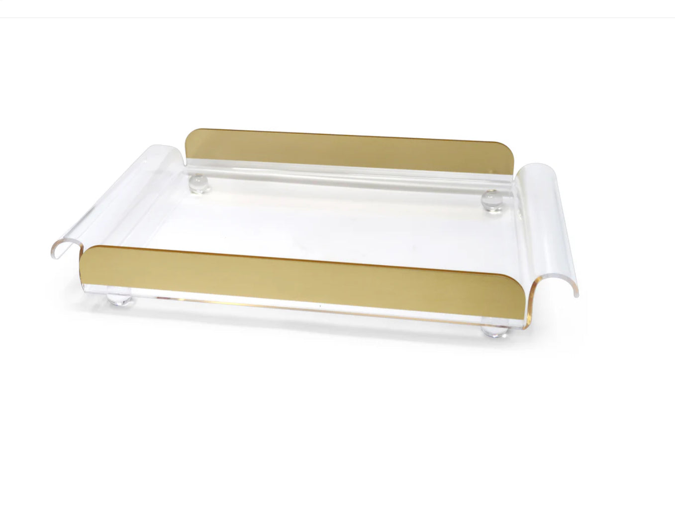 Serving Tray with Gold Accent