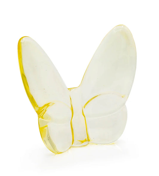 Crystal Butterfly in Light Yellow