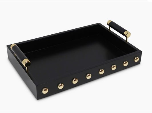 Valet Tray black/gold bead