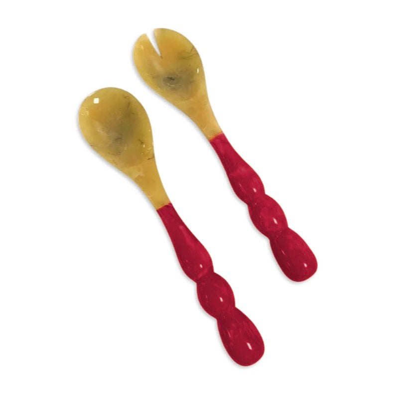 Resin Round Bowl w/ Base & Matching Bubble Servers
