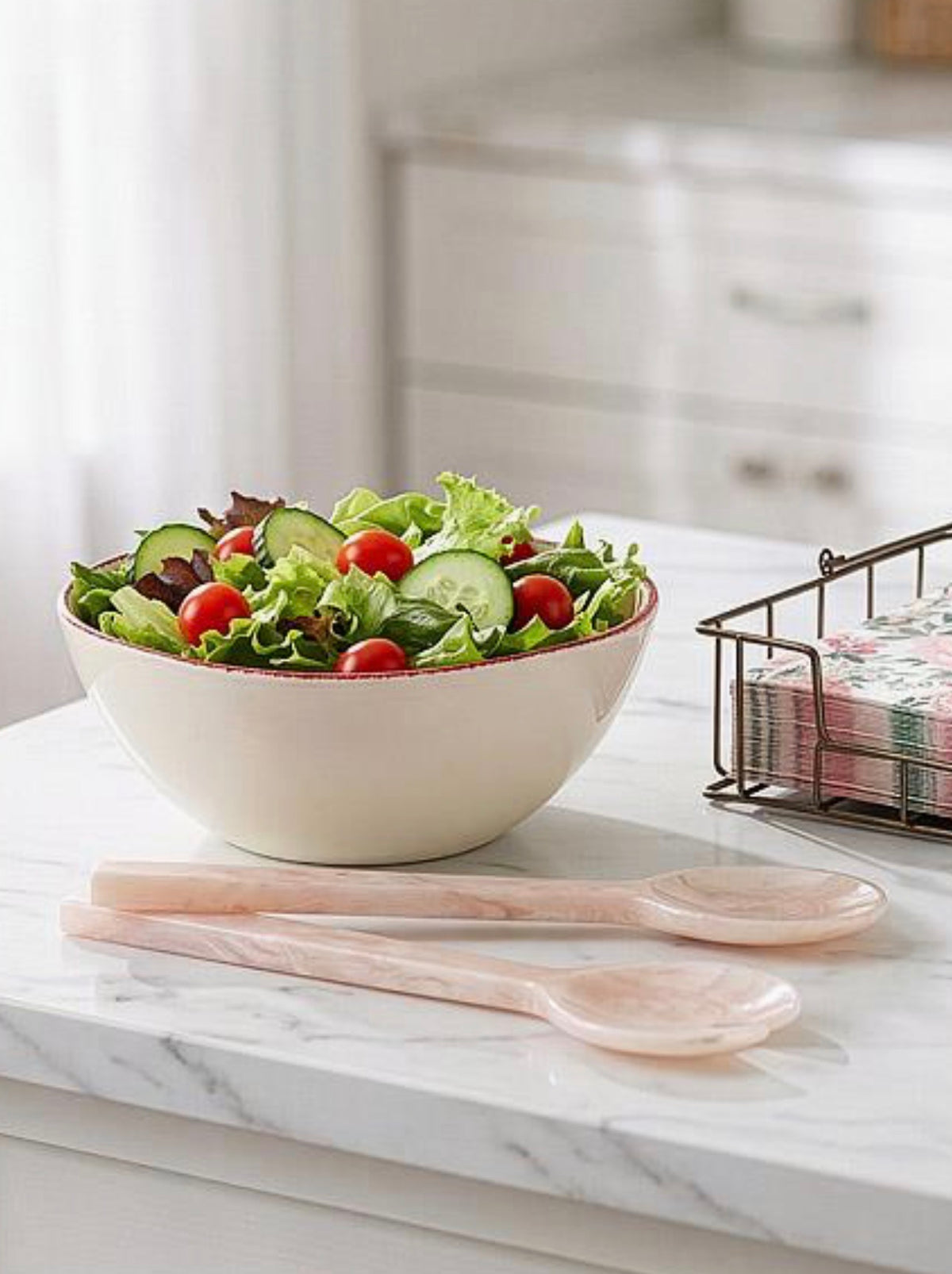 Resin Block Salad Servers