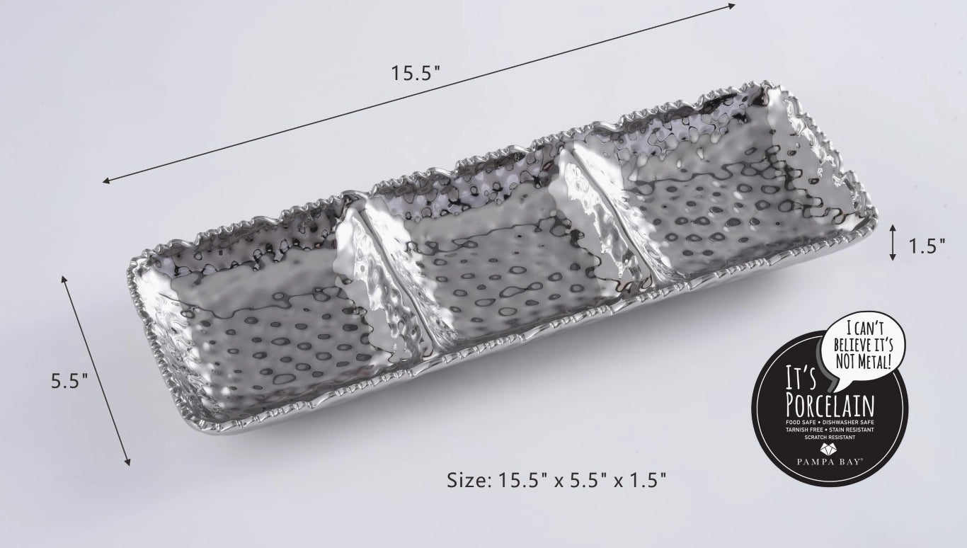 Three Section Serving Piece