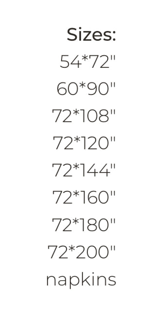 Kingston White/Gold Dots or Solid White Lined Tablecloth- Custom Order