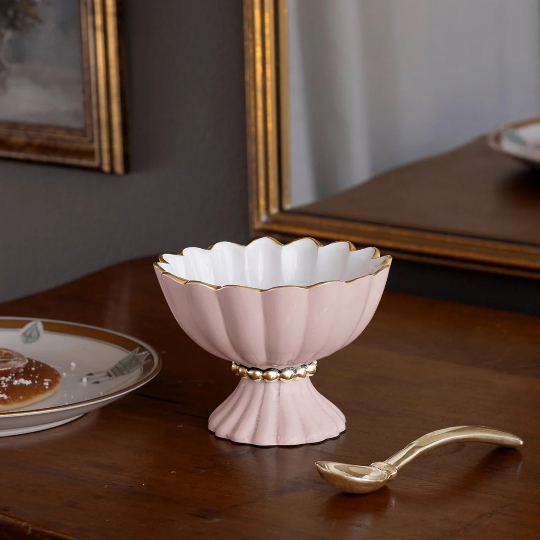 Beatriz Ball Mini Pedestal with Gold Spoon