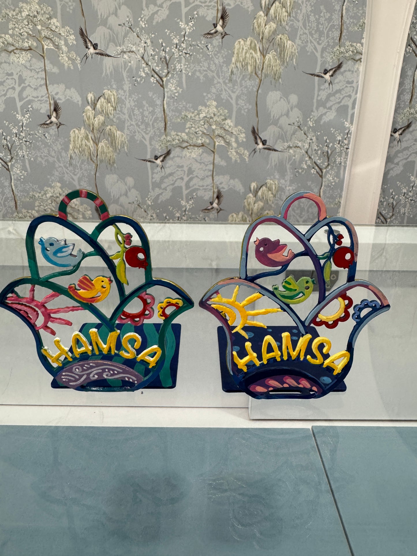 Small Hand Painted Hamsa Art Piece