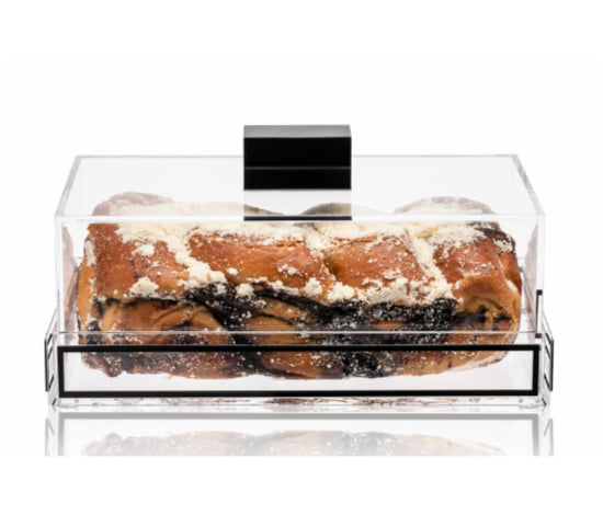 Babka Rectangular Cake Dome - Black Trim