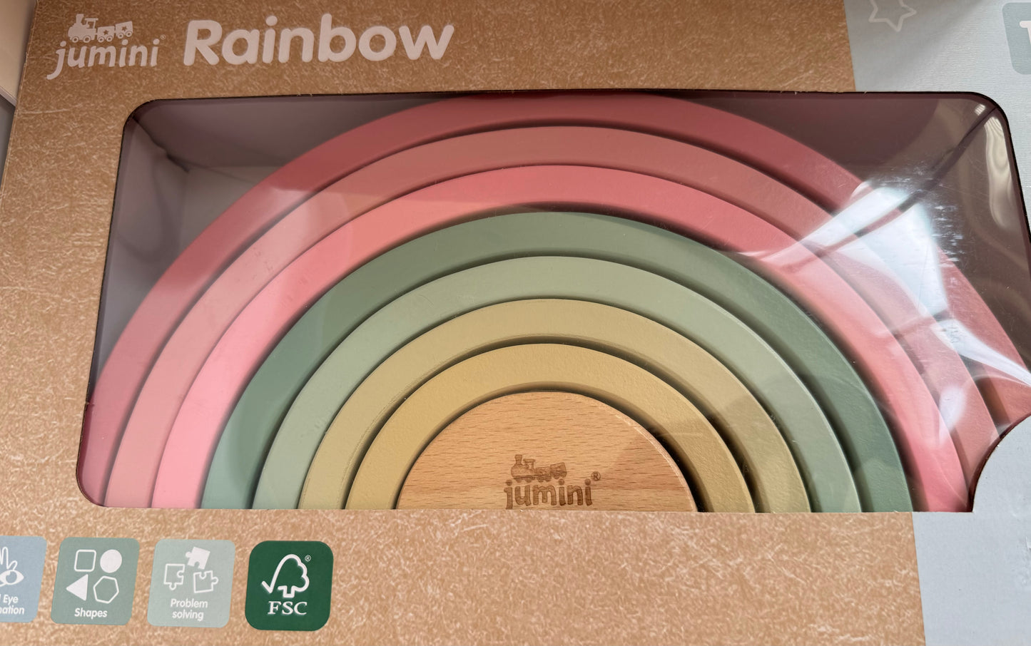 Pink Wood Rainbow Stacker
