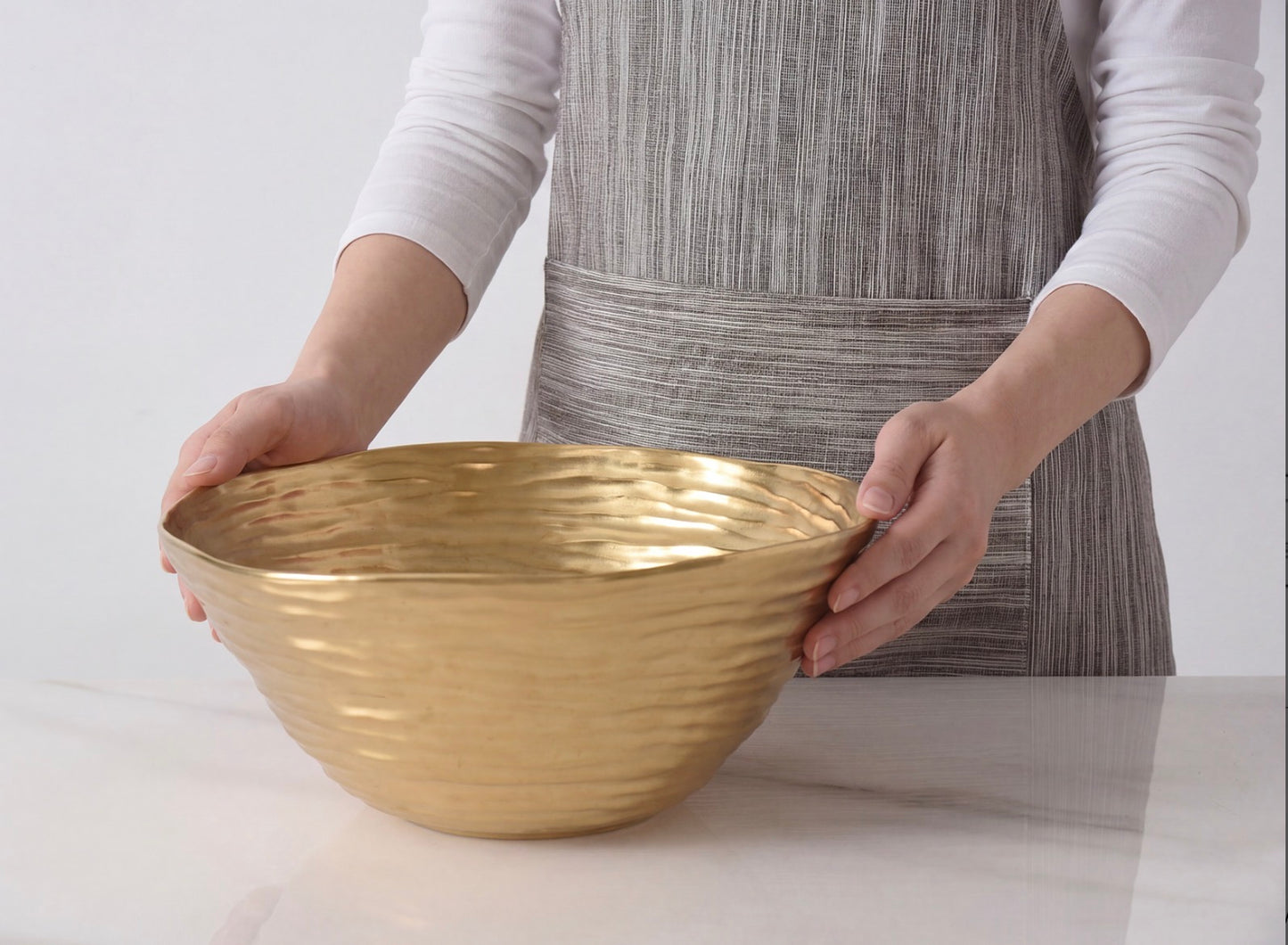 Extra Large Matte Gold Bowl