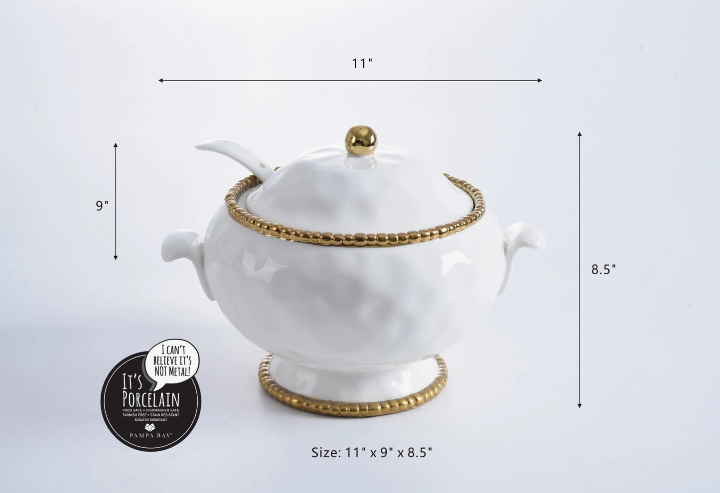 Soup Tureen & Spoon- sale