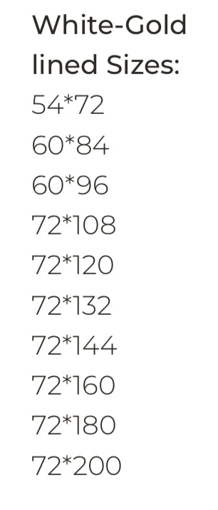 Sherlin White-Gold Lined Tablecloth