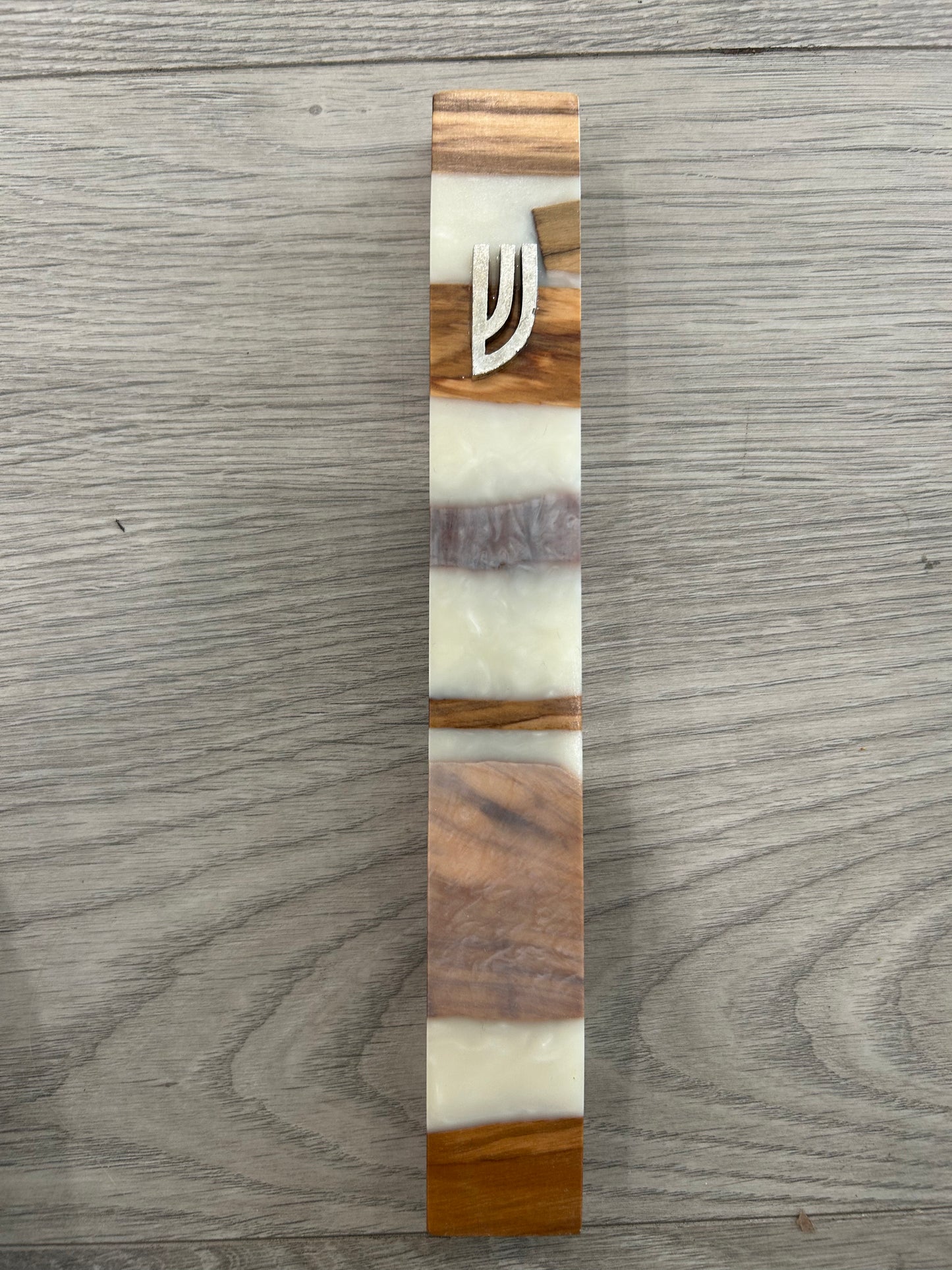 Wood and Resin Mezuza