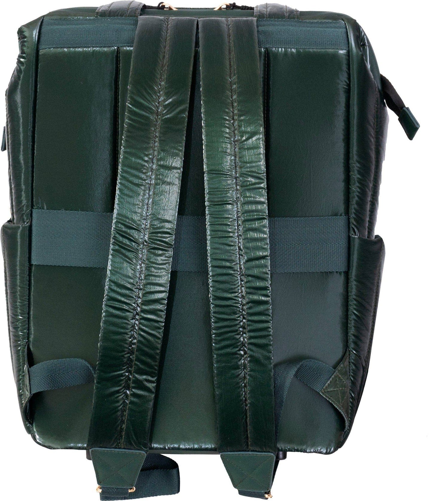 Vertical Metallic Puffer 18 Inch open mouth Workbook Backpack