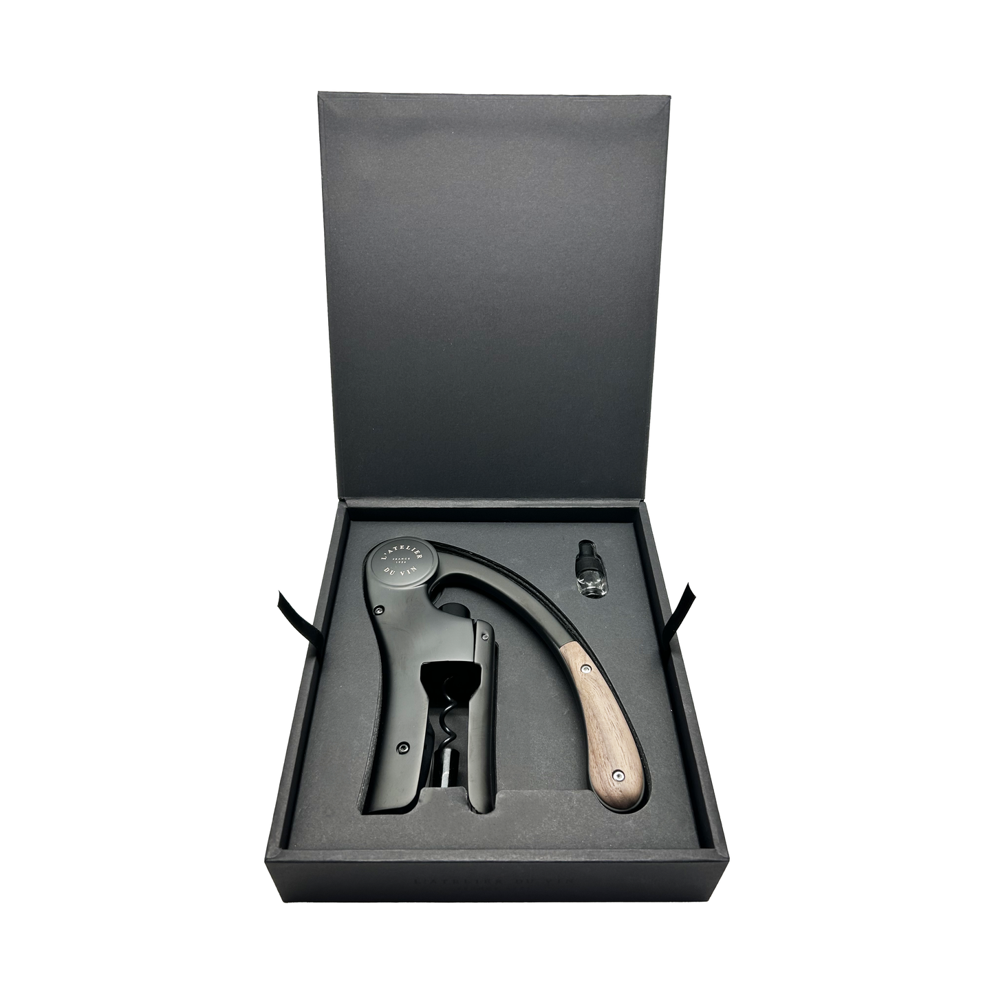 OENO MOTION WOOD & BLACK - Lever Wine Opener