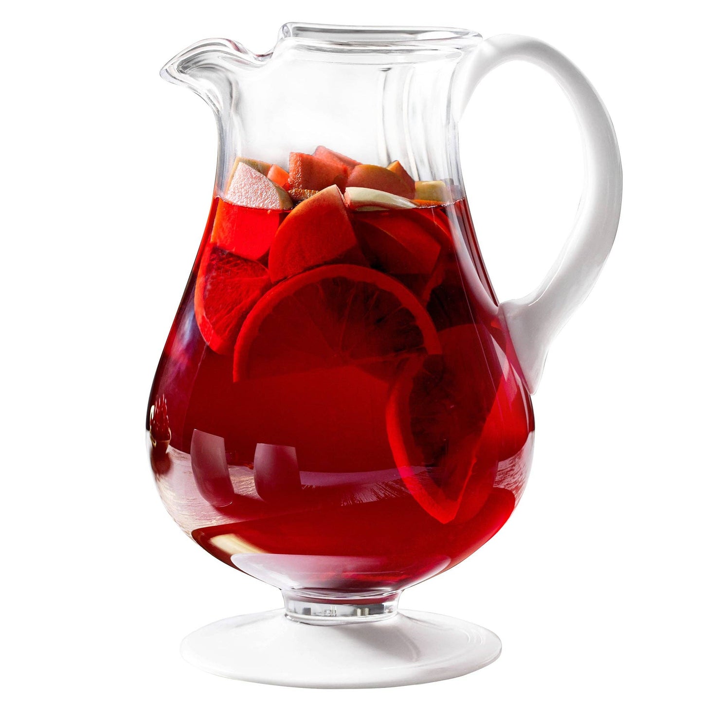 Opal Footed Pitcher with White Foot and Handle, 78 oz.