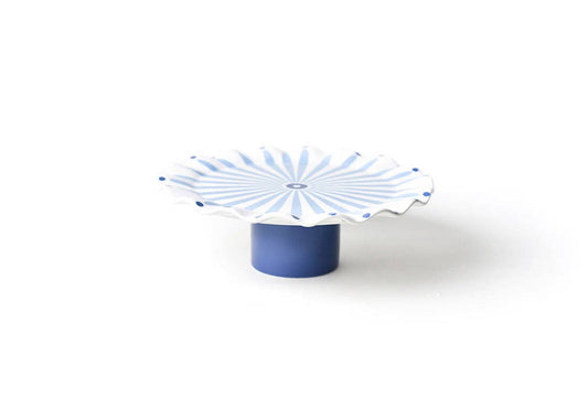 Iris Blue Burst Small Ruffle Cake Stand