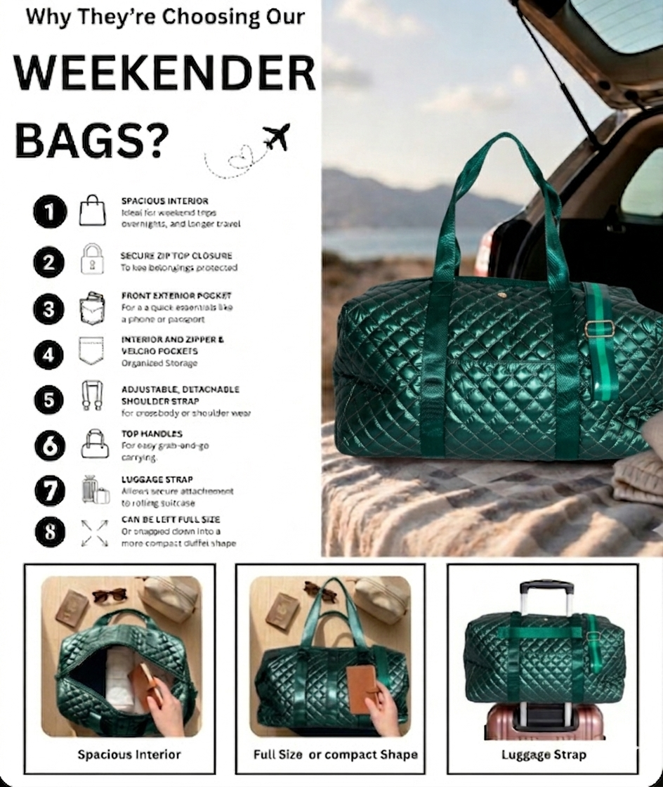 Diamond Weekender Bag Pine