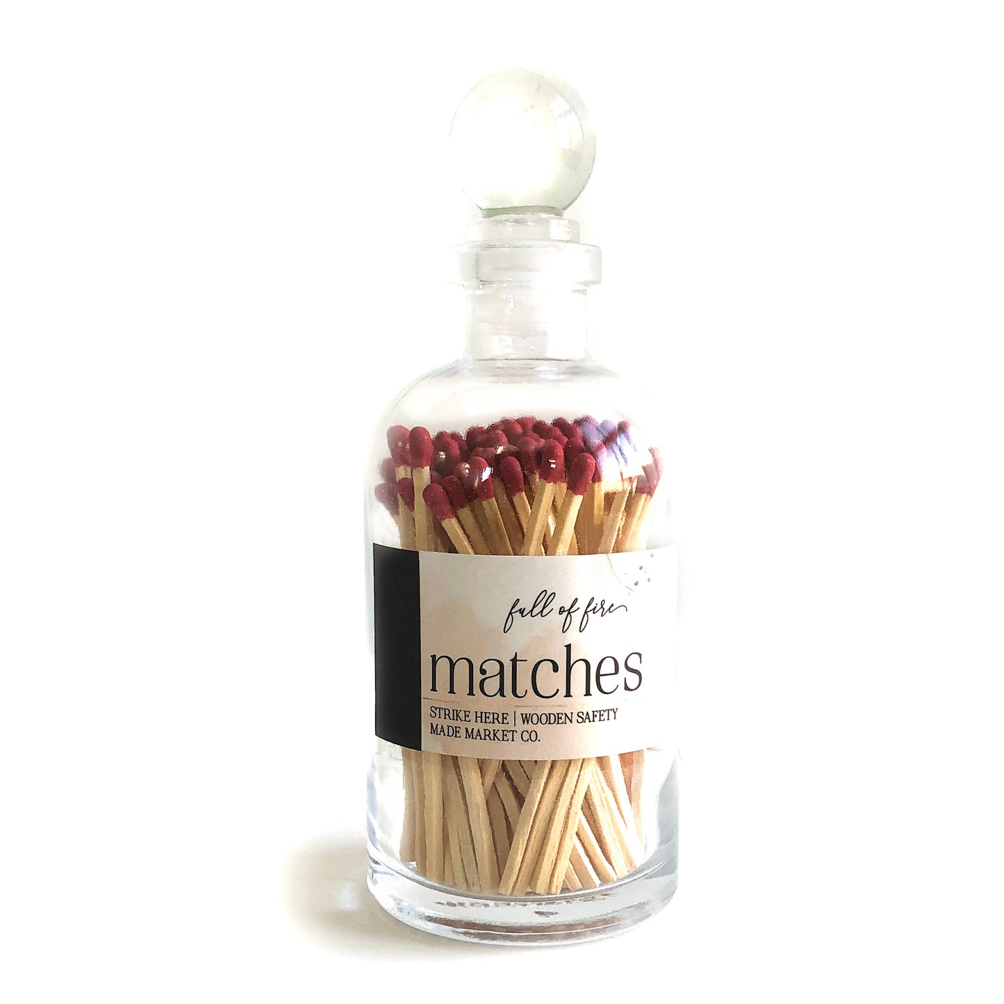 Glass Match Cloche w/ Striker