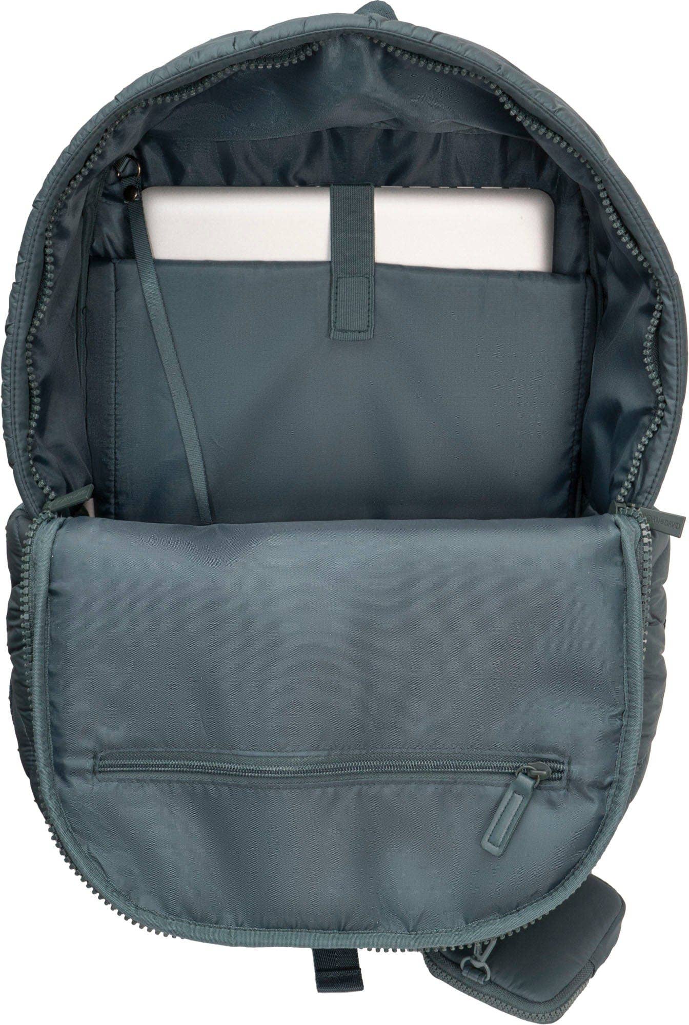 Joan & David Wave Quilted Puffer 18 Inch Workbook Backpack