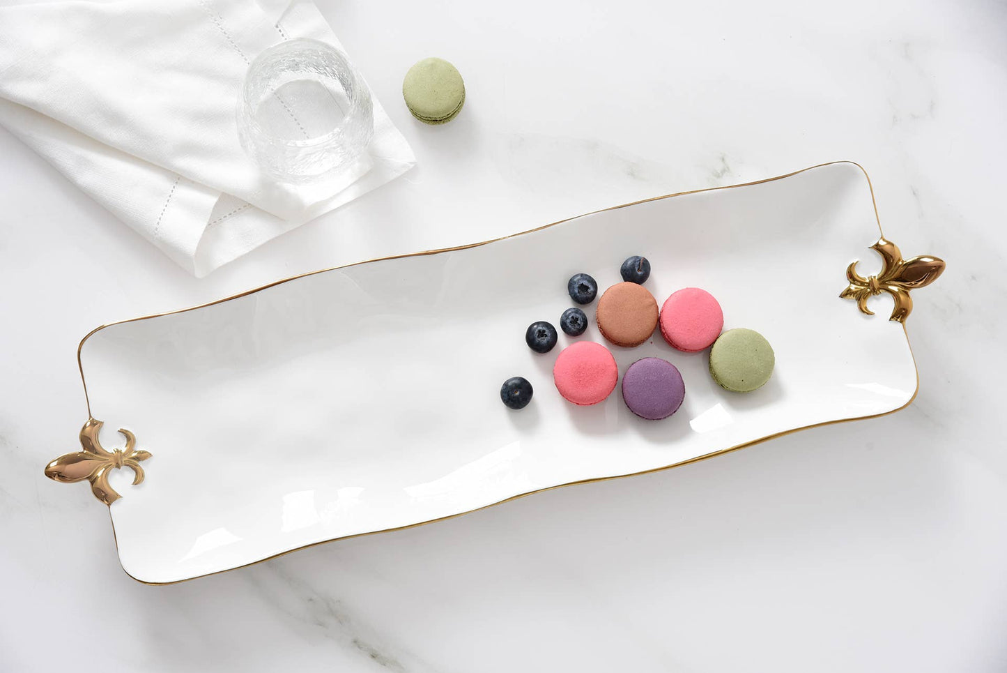 Fleur de lis Rectangular Serving Piece